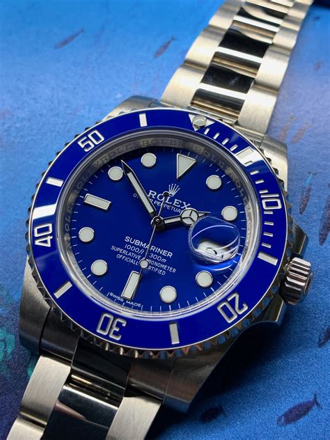 rolex submariner white gold for sale|Rolex Submariner 18k white gold.